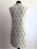 womens  vintage  Urban Village Vintage  urban village  knit dress  gold  dress  cream  beading detail  beading  70s  70  1970s  12