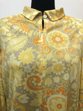 womens shirt  womens  vintage  Urban Village Vintage  urban village  red poppy  poppy print  long sleeve  floral shirt  floral  collar  button  blue  blouse  60s  1960s  18  16