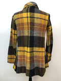 yellow  womens shirt  vintage  Urban Village Vintage  Shirt  multi  large check  collar  checkered  checked  check shirt  button  big collar  70  1970s