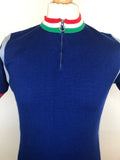 zip up  zip front  zip  vintage  Urban Village Vintage  urban village  stripey  Stripes  striped  stripe  sports polo  short sleeved  short sleeve  S  polo top  polo  pockets  MOD  mens  elasticated