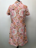 zip front  womens  vintage  Urban Village Vintage  urban village  St Michael  sleeveless  pink  orange  multi  dress  collar  belt  60s  1960s  10