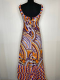 womens  vintage  v-neck  Urban Village Vintage  summer dress  summer  silk dress  silk  rio de janiero  rio  purple  psychedelic  psych  patterned dress  patterned  orange  multi  maxi dress  maxi  long dress  ibiza  harrods  festival  dress  carnival  70s  6  1970s
