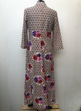 womens  white  vintage  Urban Village Vintage  summer dress  printed dress  multi  maxi dress  long dress  floral print  floral dress  floral  dress  60s  1960s  10