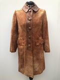 1960s Suede Coat in Brown - Size 8