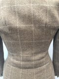 fitted Wool Blend womens Urban Village Vintage Ralph Lauren Jacket Grey check blazer jacket Blazer Alapaca 8 urban village vintage