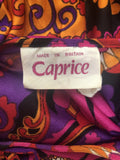 womens  vintage  Urban Village Vintage  patterned  multi  maxi dress  long sleeves  long dress  floral print  floral dress  floral  dress  by Caprice  balloon sleeves  70s  1970s  10