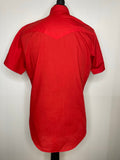 western  vintage  Urban Village Vintage  urban village  shirt  roebucks  red  press stud  pointed collar  mens  medium  m  dagger collar  dagger  cowboy  button fastening  70s  1970s