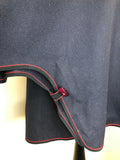 womens  vintage  Urban Village Vintage  S  Navy  mod  hook fastening  cape  blue  60s  1960s