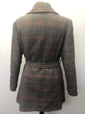 70s  1970s  check coat  double breasted coat  womens coat  coat  womens jacket  womens  vintage  Red  jacket  Grey  checked  check  blazer jacket  blazer  belted blazer  14 Urban Village Vintage