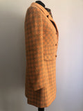 womens jacket  womens coat  womens  Winter Coat  vintage  Urban Village Vintage  urban village  orange  MOD  London Maid  Jacket  gingham print  double breasted  coat  button down  button  60s  1960s  12