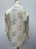 vintage  Urban Village Vintage  urban village  Shirt  printed shirt  pockets  novelty  Mens Shirts  mens  long sleeve  L  disco  chest pockets  button up  70s  1970s