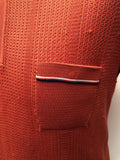 vintage  Urban Village Vintage  urban village  tee  summer  Stripes  striped  polo top  polo neck  orange  MOD  mens  M  Lightweight Knit  knitwear  knitted  knit  fine knit  elasticated  Cotton  60s  1960s