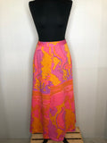 womens  vintage  two piece  top  suit  Skirts  skirt  set  psychedelic  pink  orange  mod  maxi skirt  blouse  Bernat Klein  60s  1960s  10