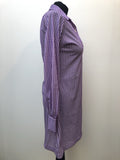 womens  vintage  Urban Village Vintage  purple  dress  collar  check dress  check  button front  8  60s  1960s