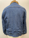 wrangler  vintage  Urban Village Vintage  urban village  press stud fastening  pockets  mens  logo  L  jean  Jacket  indigo  fleece lined  denim  corduroy  corded  cord  blue  70s  70  1970s