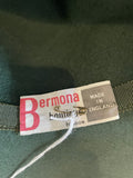 wide brim  floppy hat  womens  vintage  Vermont boutique  velvet ribbon  Urban Village Vintage  urban village  Small  ribbon  retro  made in england  London  hat  Green  dress hat  bow detail  bow  70s  1970s