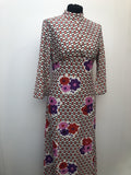 womens  white  vintage  Urban Village Vintage  summer dress  printed dress  multi  maxi dress  long dress  floral print  floral dress  floral  dress  60s  1960s  10
