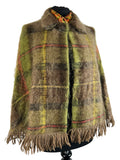 wool  waistcoat  vintage  Urban Village Vintage  s  mohair  Green  checked  check  cape  autumnal  autumn  Andrew Stuart  70s  70  1970s