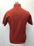 vintage  Urban Village Vintage  urban village  tee  summer  Stripes  striped  polo top  polo neck  orange  MOD  mens  M  Lightweight Knit  knitwear  knitted  knit  fine knit  elasticated  Cotton  60s  1960s