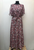 womens  vintage  Urban Village Vintage  urban village  summer  pink  maxi dress  long length dress  floral dress  dress  Debenhams  button front  back zip  70s