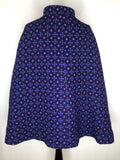 wool  womens  welsh wool  welsh  waistcoat  vintage  tunic  tapestry  S  purple  MOD  cape  60s  1960s