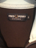 Fred Perry Sportswear Tracksuit Top in Grey with Logo Stripe - Size S