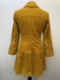 Yellow  womens  vintage  Urban Village Vintage  urban village  pockets  pocket detail  pocket  large cuffs  front pockets  finebird  dagger collar  cuffs  corduroy  cords  corded  cord  collared dress  collared  collar dress  collar  button up  button fastening  big collar  60s style  60s  1960s  1960