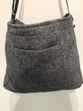 One Off Handmade Harris Tweed Bag Made From Original Harris Tweed Jacket Grey - Urban Village Vintage