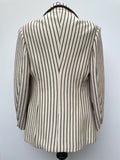 womens jacket  womens coat  womens  vintage  Urban Village Vintage  urban village  stripey  Stripes  striped  retro  lapels  Jacket  disco  decorative buttons  collar  coat  button down  button  brown  blazer jacket  Blazer  big collar  70s  1970s  10