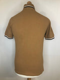 vintage  Urban Village Vintage  urban village  top  short sleeved  short sleeve  shirt  S  polo  MOD  mens  Logo design  logo  Fred Perry  fred  embroidered logo  button  brown