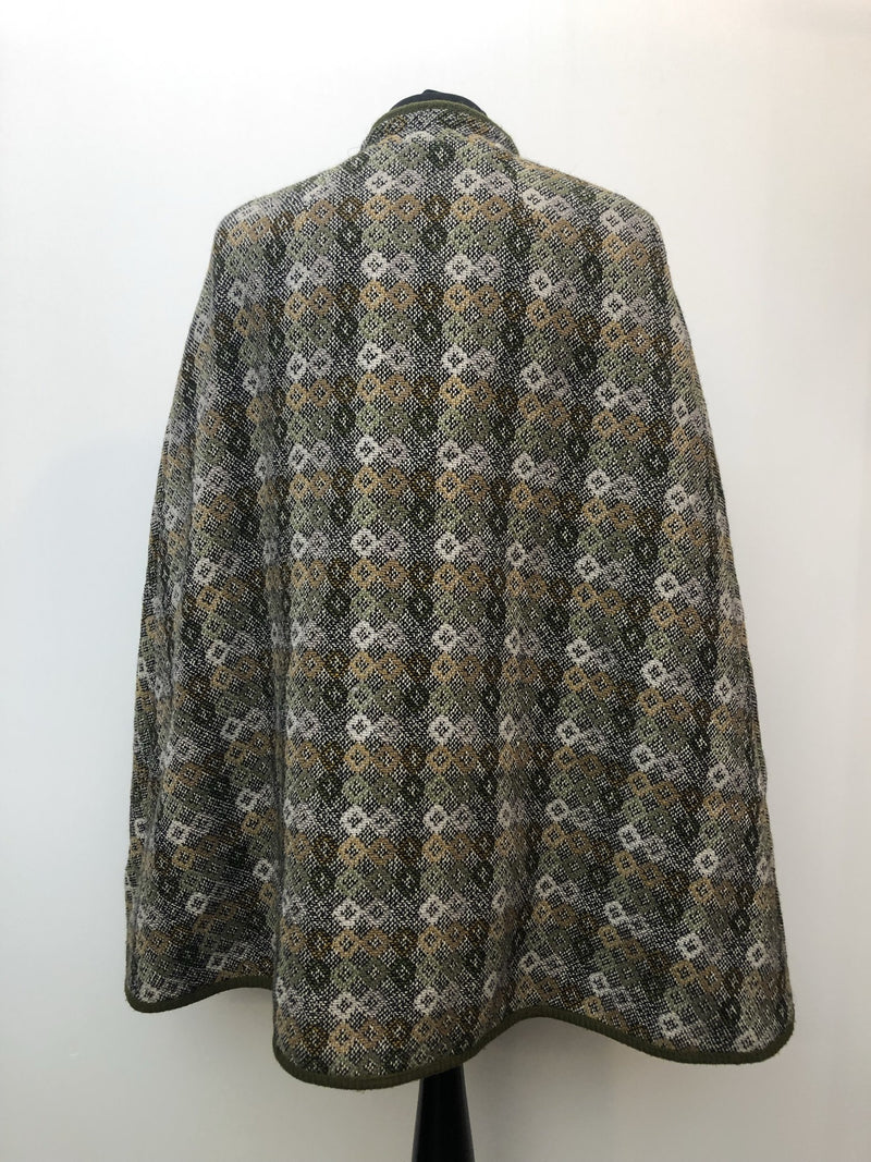 womens  welsh wool  welsh  waist belt  vintage  Urban Village Vintage  turqoise  tapestry  S  multi  MOD  Green  Dillad Coracle  cape  60s  1960s