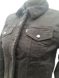 womens jacket  womens coat  womens  vintage  Sherpa  S  levis strauss  levis  jean  jacket  denim  black  8 Urban vintage village