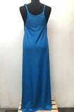 womens  vintage  Urban Village Vintage  sleevless  maxi dress  maxi  glitter  dress  blue  bead strap  70s  1970s  10