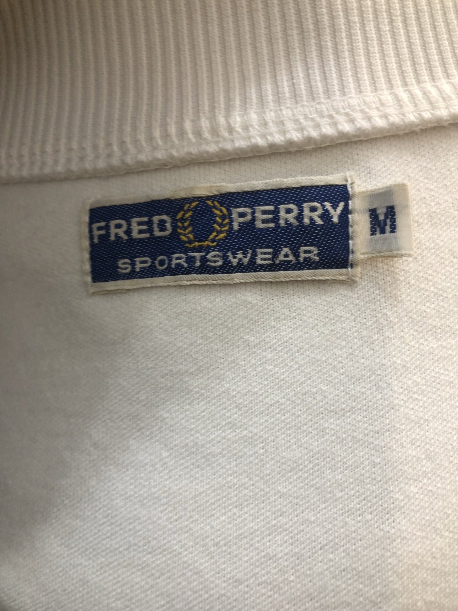 Fred Perry Sportswear Tracksuit Top Black with Logo Strip on Arms - Size M  - Urban Village Vintage – UrbanVillageVintage