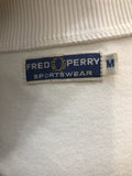 YKK Zip  white  Urban Village Vintage  Tracksuit Top  Track top  Top  sportswear  MOD  mens  M  Logo design  Fred Perry  blue stripe