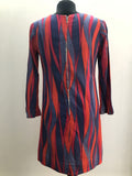 zip back  womens  vintage  Urban Village Vintage  summer dress  summer  Stripes  short dress  multi  MOD  long sleeved  dress  bluepink  60s  1960s  10