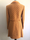 womens jacket  womens coat  womens  Winter Coat  vintage  Urban Village Vintage  urban village  orange  MOD  London Maid  Jacket  gingham print  double breasted  coat  button down  button  60s  1960s  12