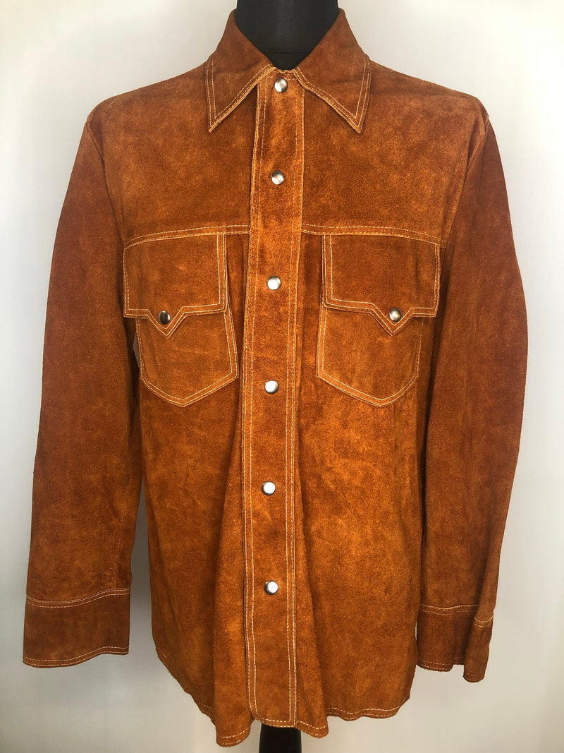 Vintage Western Coat Men's Western Vintage Suede Jacket - Plush