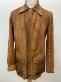 vintage  Urban Village Vintage  urban village  Suede Jacket  Suede  stitch detailing  stitch detail  reversible  press stud fastening  press stud  pockets  pocket detail  mens  Leather Jacket  Leather  Jacket  dagger collar  collared  collar  big collar  belted jacket  belted  70s  1970s