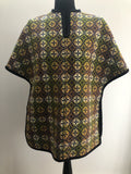 green  womens  waist belt  vintage  Urban Village Vintage  tapestry  S  MOD  cape  blue  60s  1960s