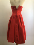 zip  womens  vintage  Urban Village Vintage  urban village  Red  Nettie Vogues  midi dress  midi  fitted waist  dress  6  50s style  50s  50  1950s