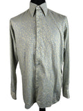Vintage 1970s Patterned Dagger Collar Slim Fit Shirt by Van Heusen - Size L