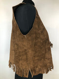 womens  western  waistcoat  vintage  vest  suede fringing  Suede  navajo  Jacket  fringed  fringe  decorative buttons  cropped top  brown  70s  1970s  10
