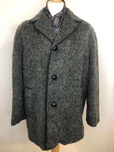 Vintage 1960s Wool and Mohair Coat by Prosteen - Size L - Vintage