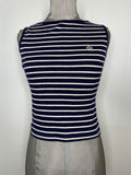 womens  white stripes  white  Urban Village Vintage  two piece  tennis  stripey  Stripes  striped  stripe  sportswear  set  retro  navy stripe  Lacoste  breton  blue stripes  blue stripe  Blue  80s casuals  1980s