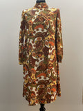 womens  vintage  Urban Village Vintage  urban village  turtle neck  tent dress  scooter dress  scooter  roll neck  retro  psychedelic  psych  orange  modette  MOD  long sleeve  high neck  green  dress  brown  autumn  60s  1960s  12  10-12  10