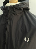 black  navy  blue  large  zip up jacket  zip up  vintage  Urban Village Vintage  skinhead  retro  MOD  Jacket  Harrington Jacket  harrington  funnel neck  Fred Perry  fred  elasticated  coat
