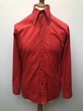 1970s Dagger Collar Shirt in Red by Jonathan - Size Small