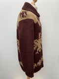 1970s Starsky Style Knitted Cardi with Thunderbird Design - M