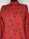 womens  Viyella  vintage  Urban Village Vintage  urban village  Shirt  sheer  print  Paisley Print  paisley  long sleeves  long sleeve  Londonpride  collar  blouse  big collar  60s  60  1960s  1960  10